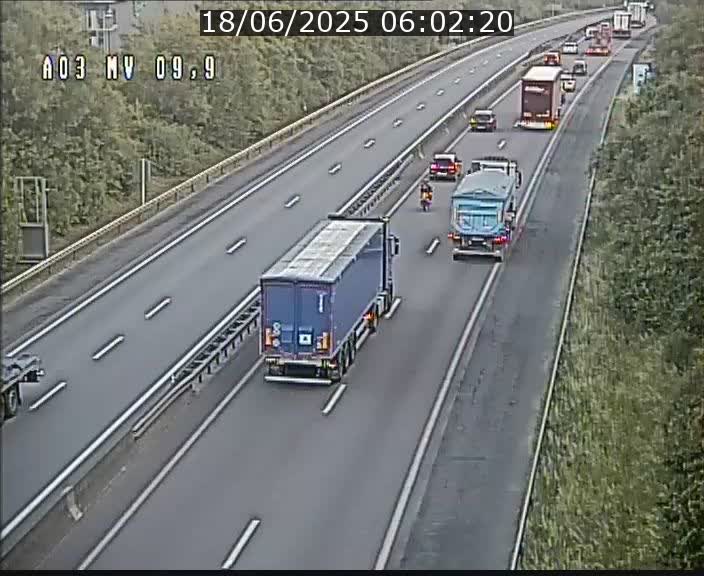 Webcam Autoroute à la Croix de Bettembourg - A3 - BK 9.9 - direction Luxembourg-Ville