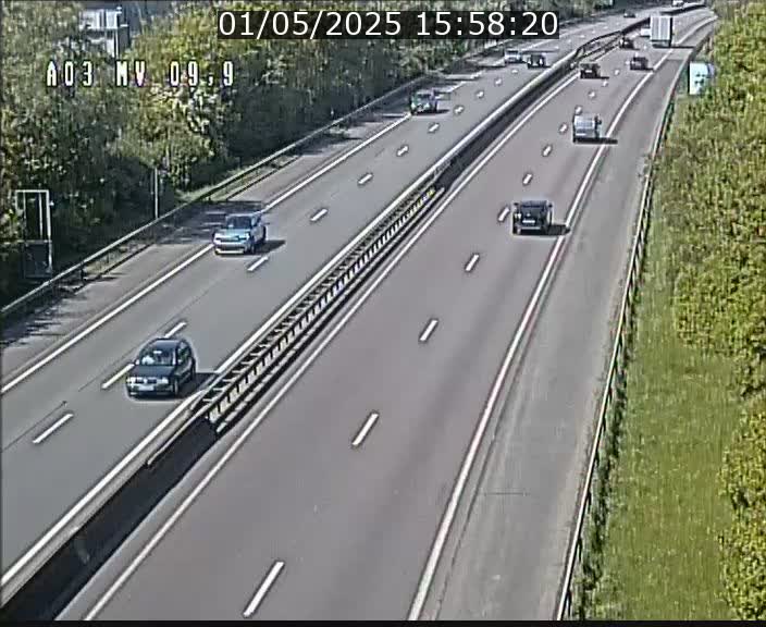 Webcam Autoroute à la Croix de Bettembourg - A3 - BK 9.9 - direction Luxembourg-Ville