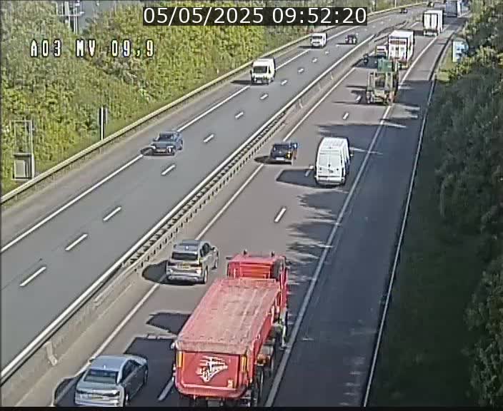 Webcam Autoroute à la Croix de Bettembourg - A3 - BK 9.9 - direction Luxembourg-Ville