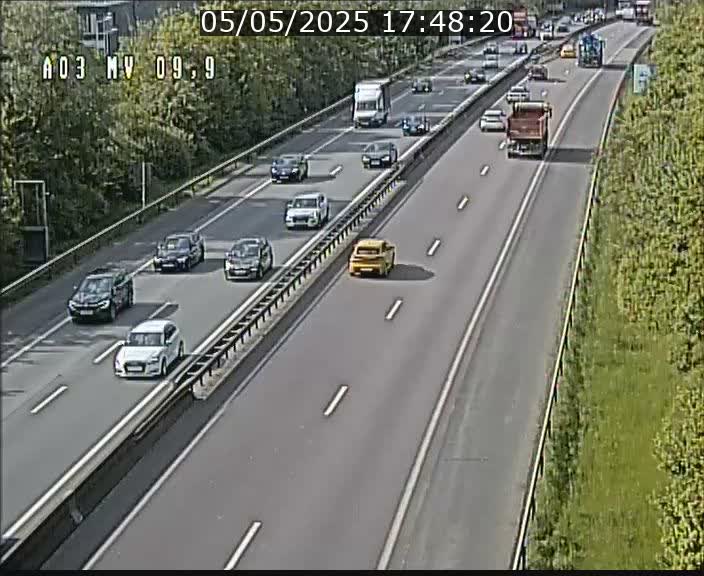 Webcam Autoroute à la Croix de Bettembourg - A3 - BK 9.9 - direction Luxembourg-Ville