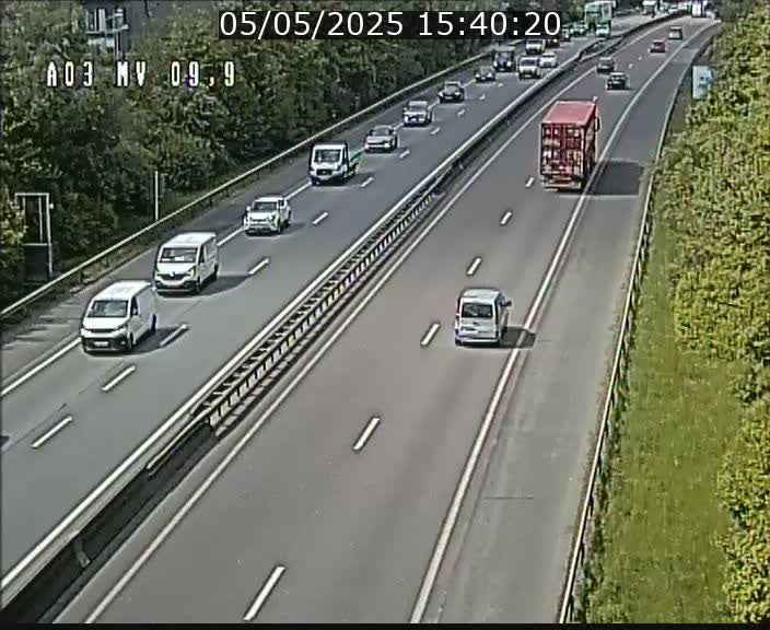 Webcam Autoroute à la Croix de Bettembourg - A3 - BK 9.9 - direction Luxembourg-Ville