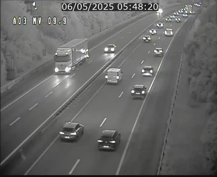 Webcam Autoroute à la Croix de Bettembourg - A3 - BK 9.9 - direction Luxembourg-Ville