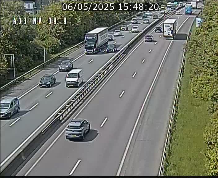 Webcam Autoroute à la Croix de Bettembourg - A3 - BK 9.9 - direction Luxembourg-Ville