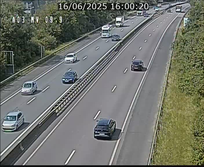 Webcam Autoroute à la Croix de Bettembourg - A3 - BK 9.9 - direction Luxembourg-Ville
