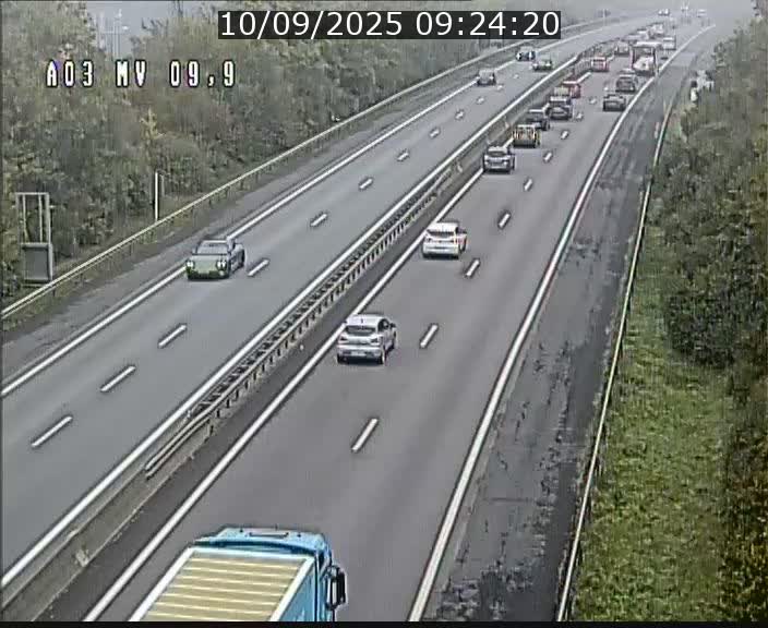 Webcam Autoroute à la Croix de Bettembourg - A3 - BK 9.9 - direction Luxembourg-Ville