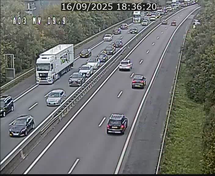Webcam Autoroute à la Croix de Bettembourg - A3 - BK 9.9 - direction Luxembourg-Ville