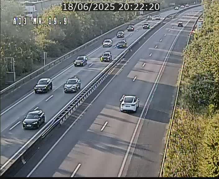 Webcam Autoroute à la Croix de Bettembourg - A3 - BK 9.9 - direction Luxembourg-Ville