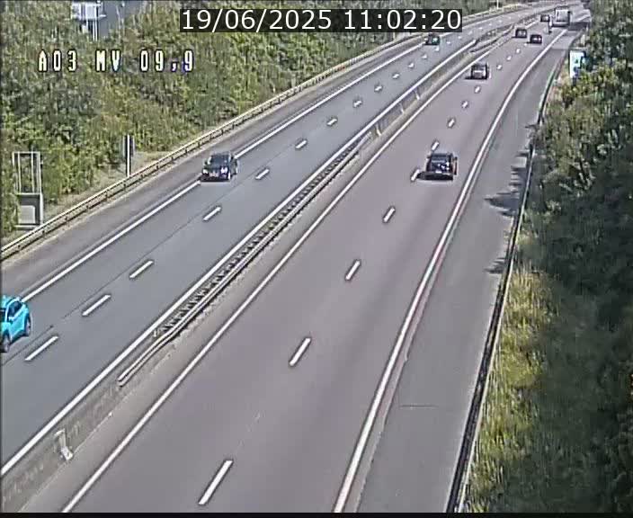 Webcam Autoroute à la Croix de Bettembourg - A3 - BK 9.9 - direction Luxembourg-Ville