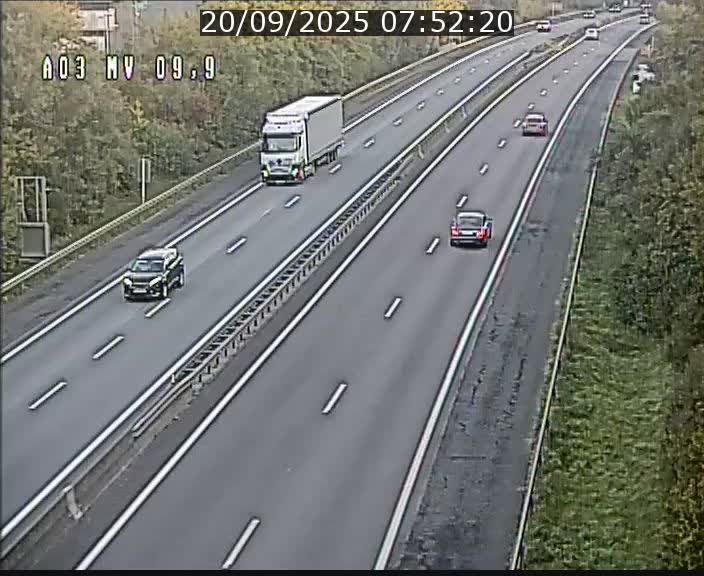 Webcam Autoroute à la Croix de Bettembourg - A3 - BK 9.9 - direction Luxembourg-Ville