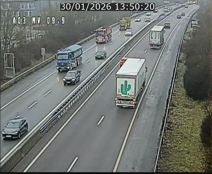 <h2>Webcam Autoroute à la Croix de Bettembourg - A3 - BK 9.9 - direction Luxembourg-Ville</h2>