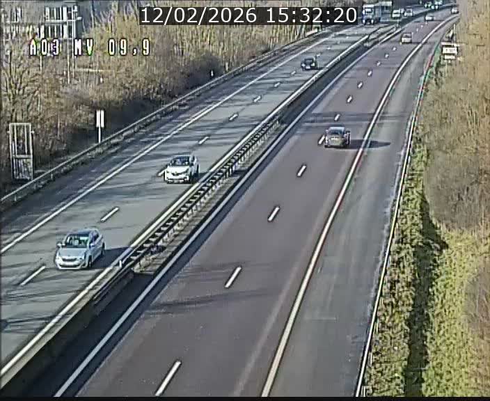 Webcam Autoroute à la Croix de Bettembourg - A3 - BK 9.9 - direction Luxembourg-Ville