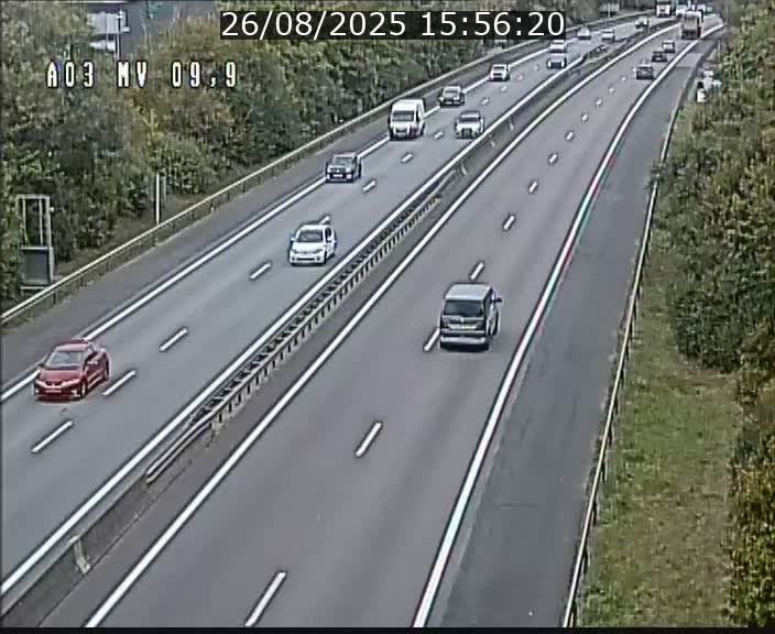 <h2>Webcam Autoroute à la Croix de Bettembourg - A3 - BK 9.9 - direction Luxembourg-Ville</h2>