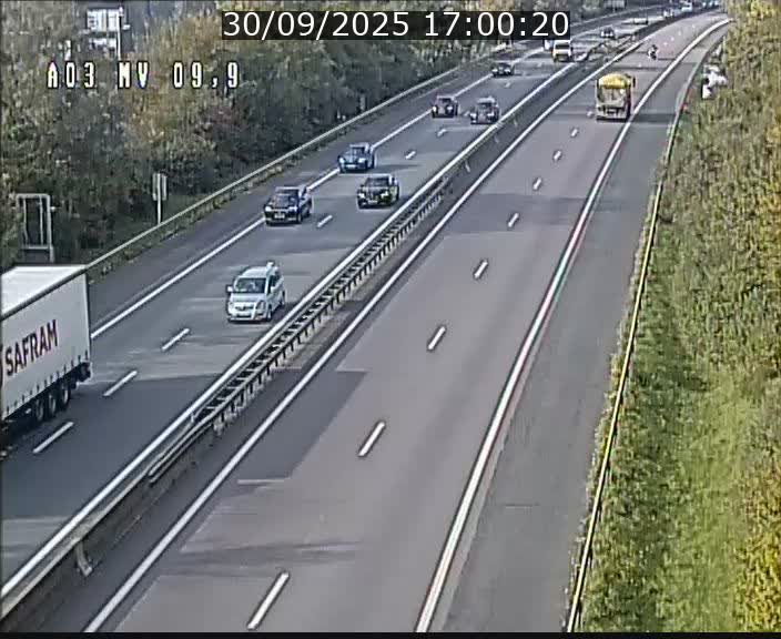 <h2>Webcam Autoroute à la Croix de Bettembourg - A3 - BK 9.9 - direction Luxembourg-Ville</h2>
