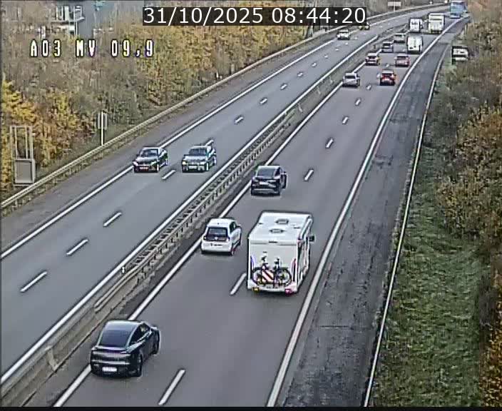 <h2>Webcam Autoroute à la Croix de Bettembourg - A3 - BK 9.9 - direction Luxembourg-Ville</h2>