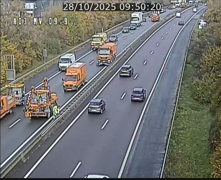 <h2>Webcam Autoroute à la Croix de Bettembourg - A3 - BK 9.9 - direction Luxembourg-Ville</h2>