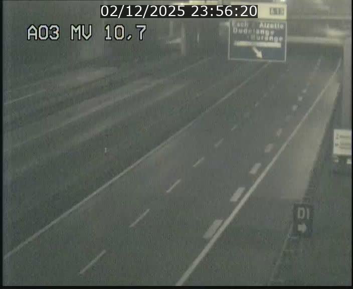 <h2>Traffic live webcam Luxembourg Croix de Bettembourg - A3 - BK 10.7 - direction France</h2>