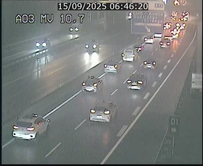 <h2>Traffic live webcam Luxembourg Croix de Bettembourg - A3 - BK 10.7 - direction France</h2>