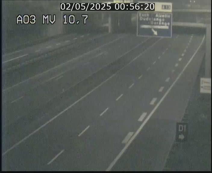 Traffic live webcam Luxembourg Croix de Bettembourg - A3 - BK 10.7 - direction France