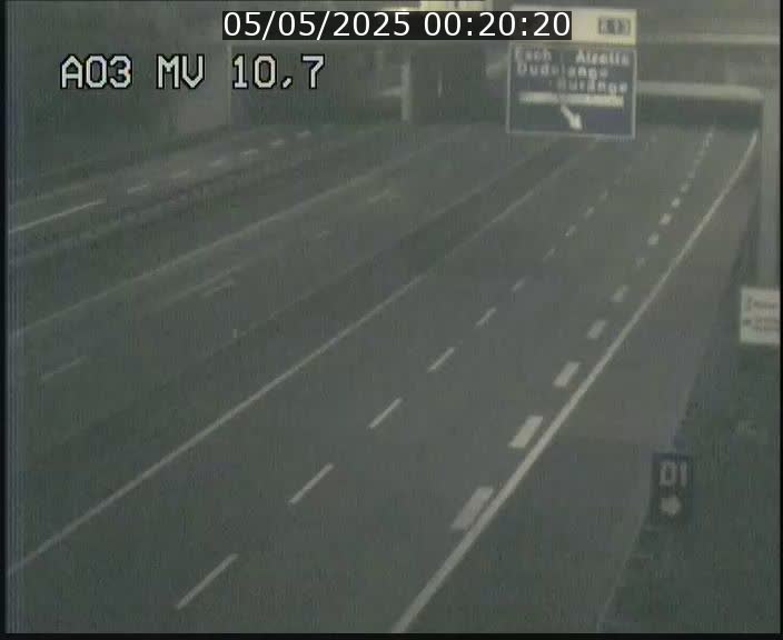 Traffic live webcam Luxembourg Croix de Bettembourg - A3 - BK 10.7 - direction France