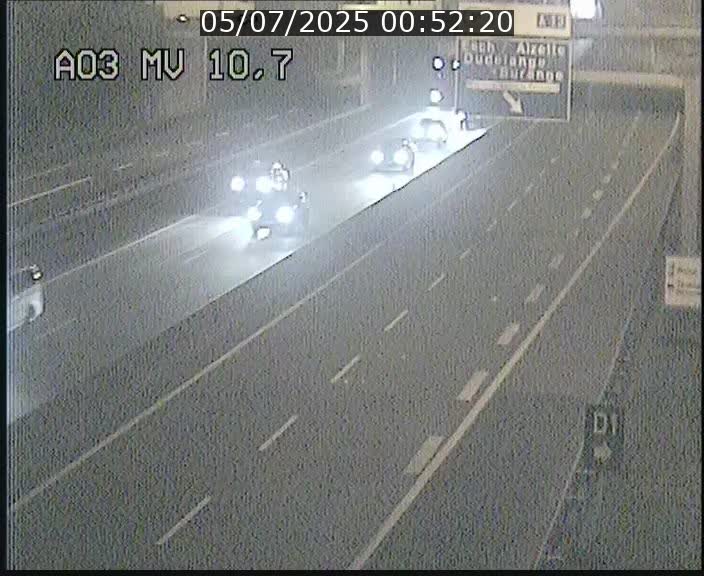 Traffic live webcam Luxembourg Croix de Bettembourg - A3 - BK 10.7 - direction France
