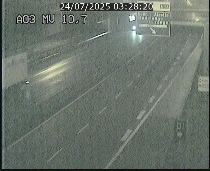Traffic live webcam Luxembourg Croix de Bettembourg - A3 - BK 10.7 - direction France
