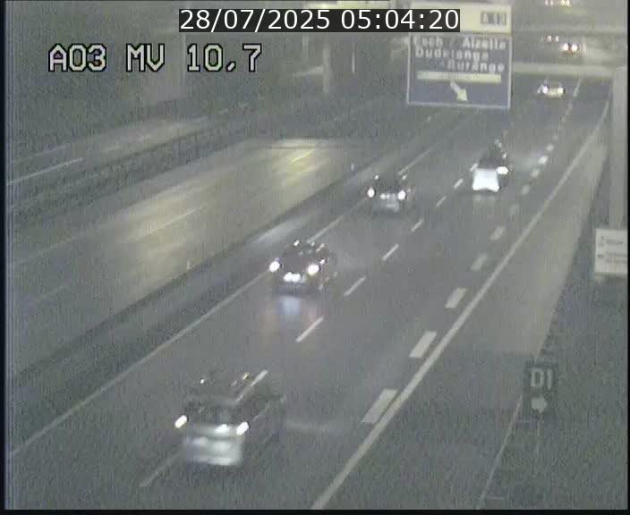 Traffic live webcam Luxembourg Croix de Bettembourg - A3 - BK 10.7 - direction France