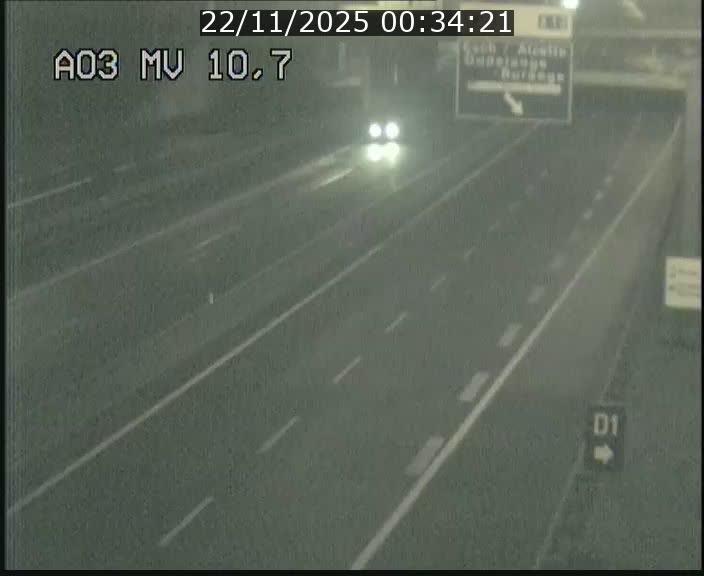 Traffic live webcam Luxembourg Croix de Bettembourg - A3 - BK 10.7 - direction France