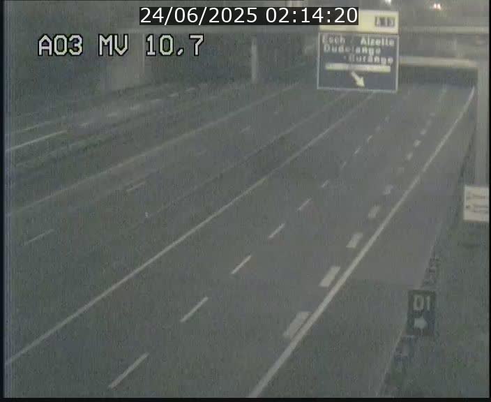 <h2>Traffic live webcam Luxembourg Croix de Bettembourg - A3 - BK 10.7 - direction France</h2>