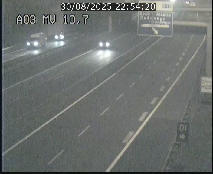 <h2>Traffic live webcam Luxembourg Croix de Bettembourg - A3 - BK 10.7 - direction France</h2>