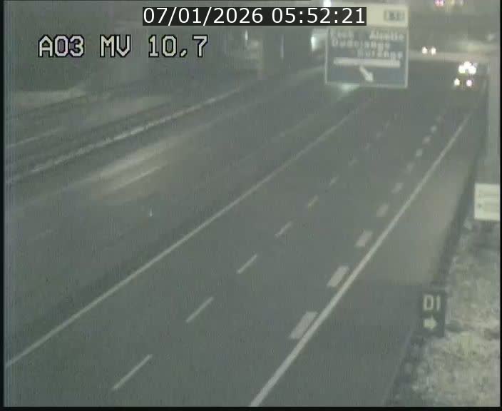 <h2>Traffic live webcam Luxembourg Croix de Bettembourg - A3 - BK 10.7 - direction France</h2>