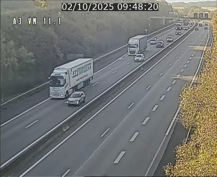 <h2>Webcam à la frontière franco-luxembourgeoise, avant la Croix de Bettembourg - BK 11.1 - direction Luxembourg-ville</h2>