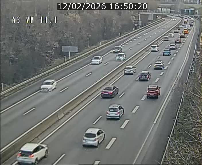 Webcam à la frontière franco-luxembourgeoise, avant la Croix de Bettembourg - BK 11.1 - direction Luxembourg-ville