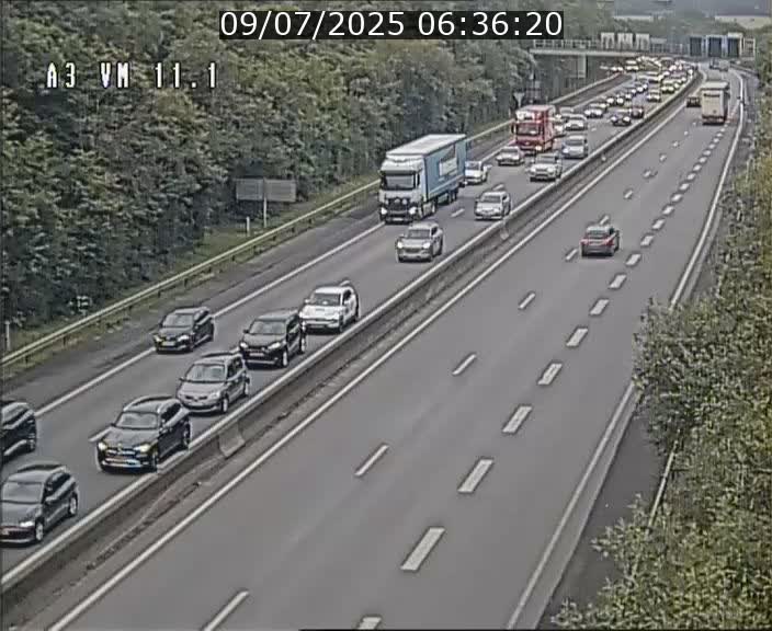 Webcam à la frontière franco-luxembourgeoise, avant la Croix de Bettembourg - BK 11.1 - direction Luxembourg-ville