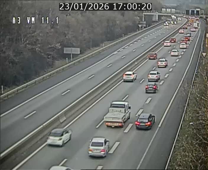 <h2>Webcam à la frontière franco-luxembourgeoise, avant la Croix de Bettembourg - BK 11.1 - direction Luxembourg-ville</h2>