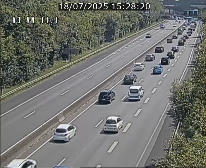 Webcam à la frontière franco-luxembourgeoise, avant la Croix de Bettembourg - BK 11.1 - direction Luxembourg-ville