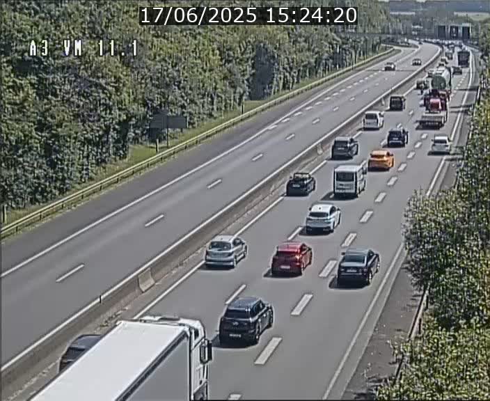 Webcam à la frontière franco-luxembourgeoise, avant la Croix de Bettembourg - BK 11.1 - direction Luxembourg-ville