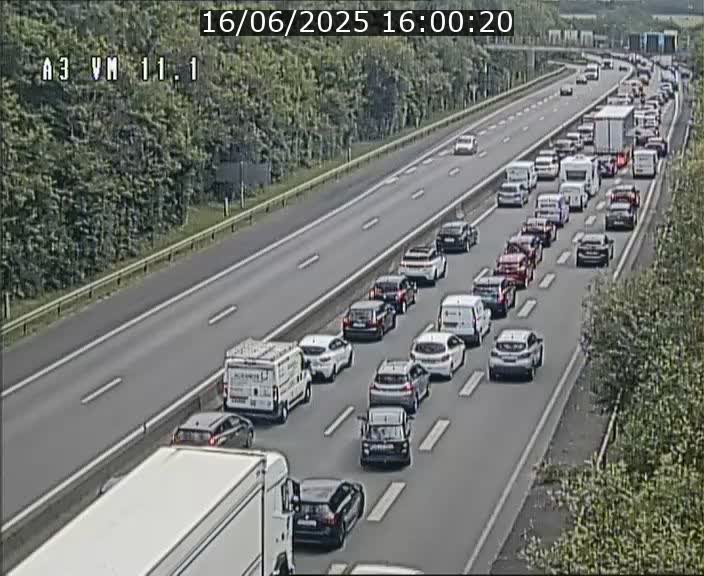 Webcam à la frontière franco-luxembourgeoise, avant la Croix de Bettembourg - BK 11.1 - direction Luxembourg-ville