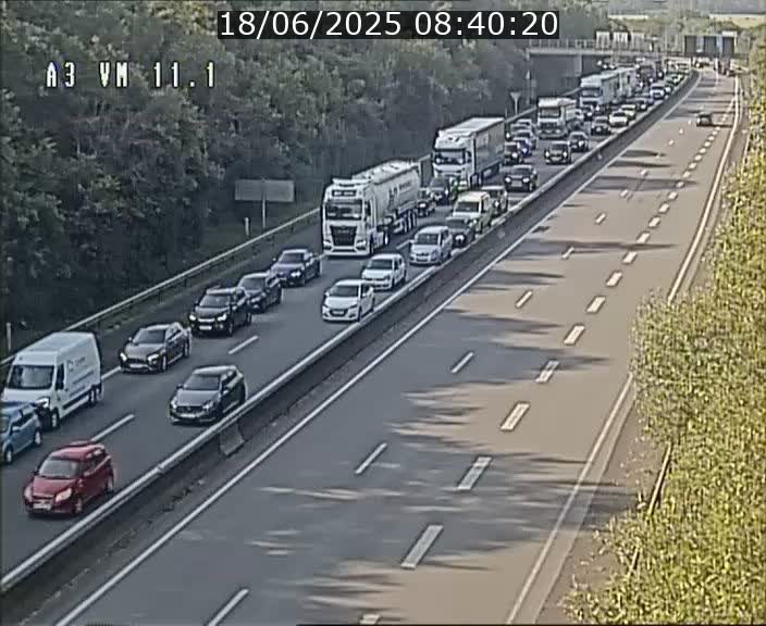 Webcam à la frontière franco-luxembourgeoise, avant la Croix de Bettembourg - BK 11.1 - direction Luxembourg-ville