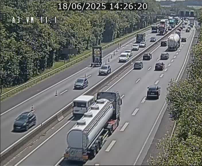 Webcam à la frontière franco-luxembourgeoise, avant la Croix de Bettembourg - BK 11.1 - direction Luxembourg-ville