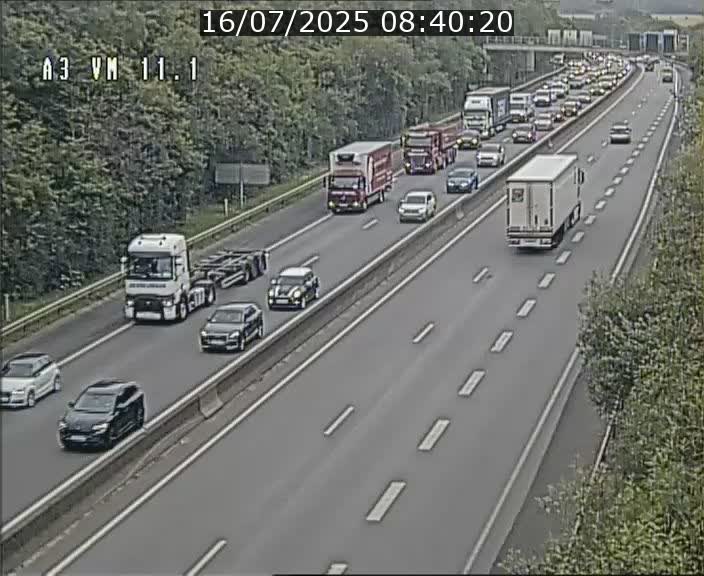 Webcam à la frontière franco-luxembourgeoise, avant la Croix de Bettembourg - BK 11.1 - direction Luxembourg-ville