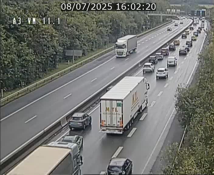 Webcam à la frontière franco-luxembourgeoise, avant la Croix de Bettembourg - BK 11.1 - direction Luxembourg-ville