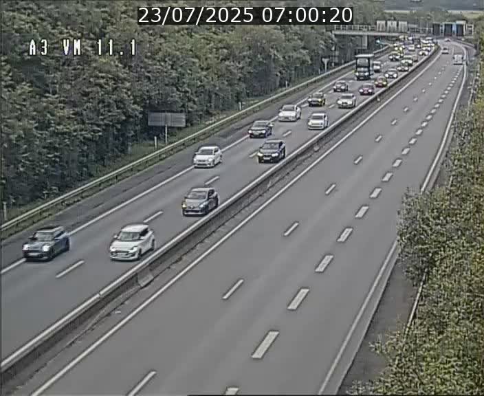 Webcam à la frontière franco-luxembourgeoise, avant la Croix de Bettembourg - BK 11.1 - direction Luxembourg-ville