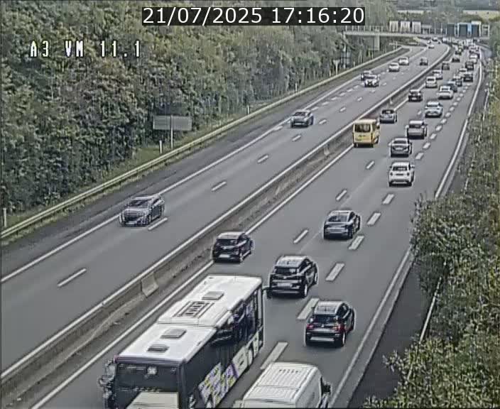 Webcam à la frontière franco-luxembourgeoise, avant la Croix de Bettembourg - BK 11.1 - direction Luxembourg-ville