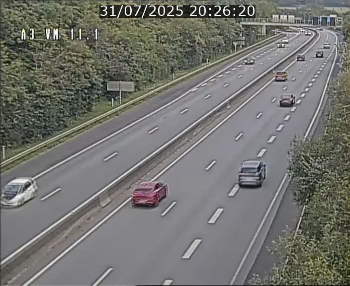 Webcam à la frontière franco-luxembourgeoise, avant la Croix de Bettembourg - BK 11.1 - direction Luxembourg-ville