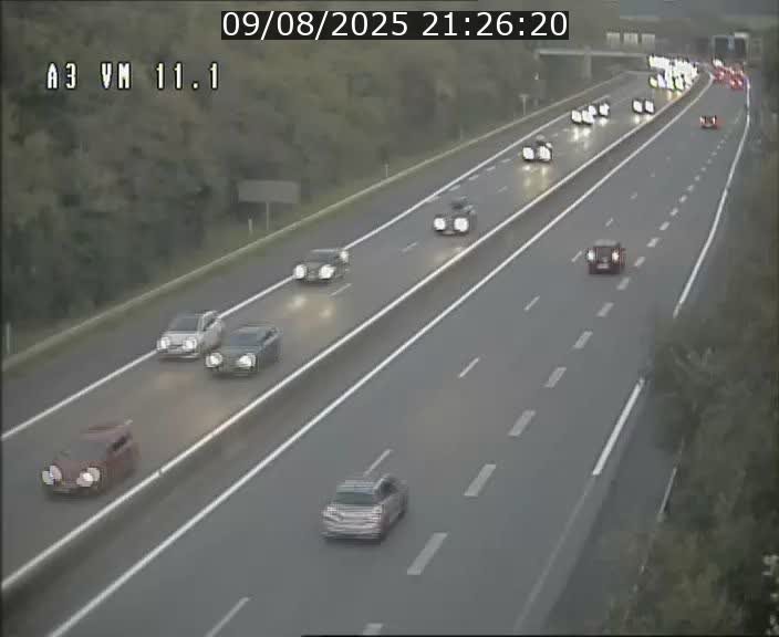 Webcam à la frontière franco-luxembourgeoise, avant la Croix de Bettembourg - BK 11.1 - direction Luxembourg-ville