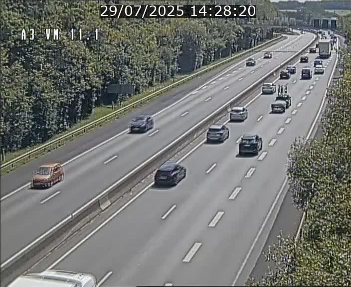 Webcam à la frontière franco-luxembourgeoise, avant la Croix de Bettembourg - BK 11.1 - direction Luxembourg-ville