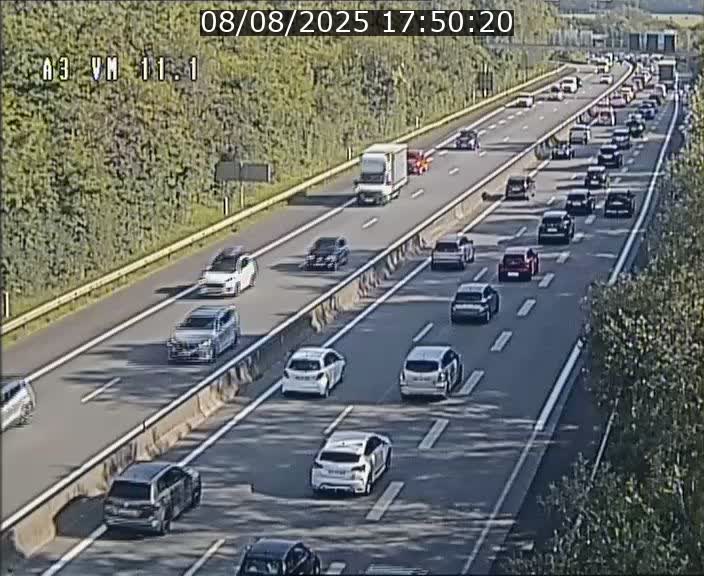 Webcam à la frontière franco-luxembourgeoise, avant la Croix de Bettembourg - BK 11.1 - direction Luxembourg-ville