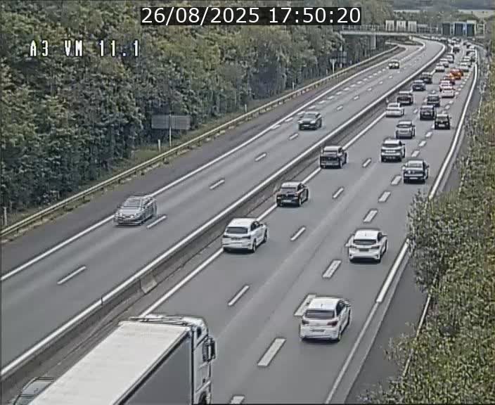 Webcam à la frontière franco-luxembourgeoise, avant la Croix de Bettembourg - BK 11.1 - direction Luxembourg-ville