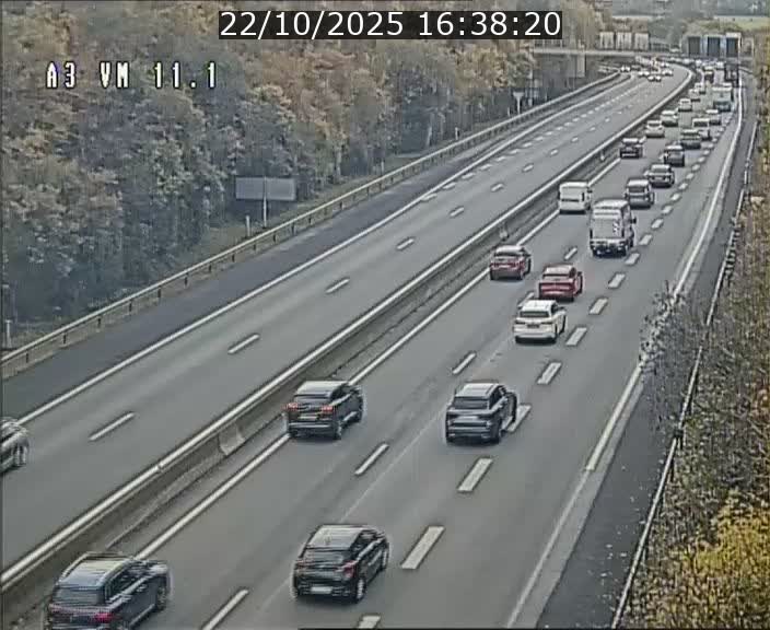 Webcam à la frontière franco-luxembourgeoise, avant la Croix de Bettembourg - BK 11.1 - direction Luxembourg-ville