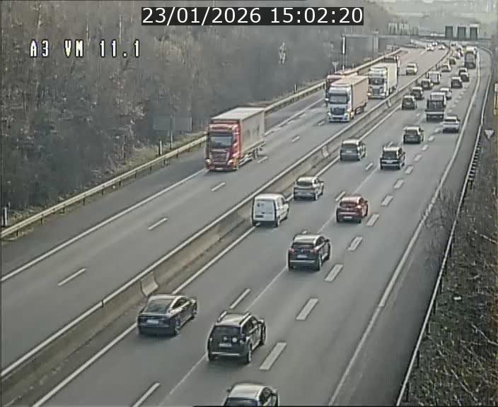 <h2>Webcam à la frontière franco-luxembourgeoise, avant la Croix de Bettembourg - BK 11.1 - direction Luxembourg-ville</h2>